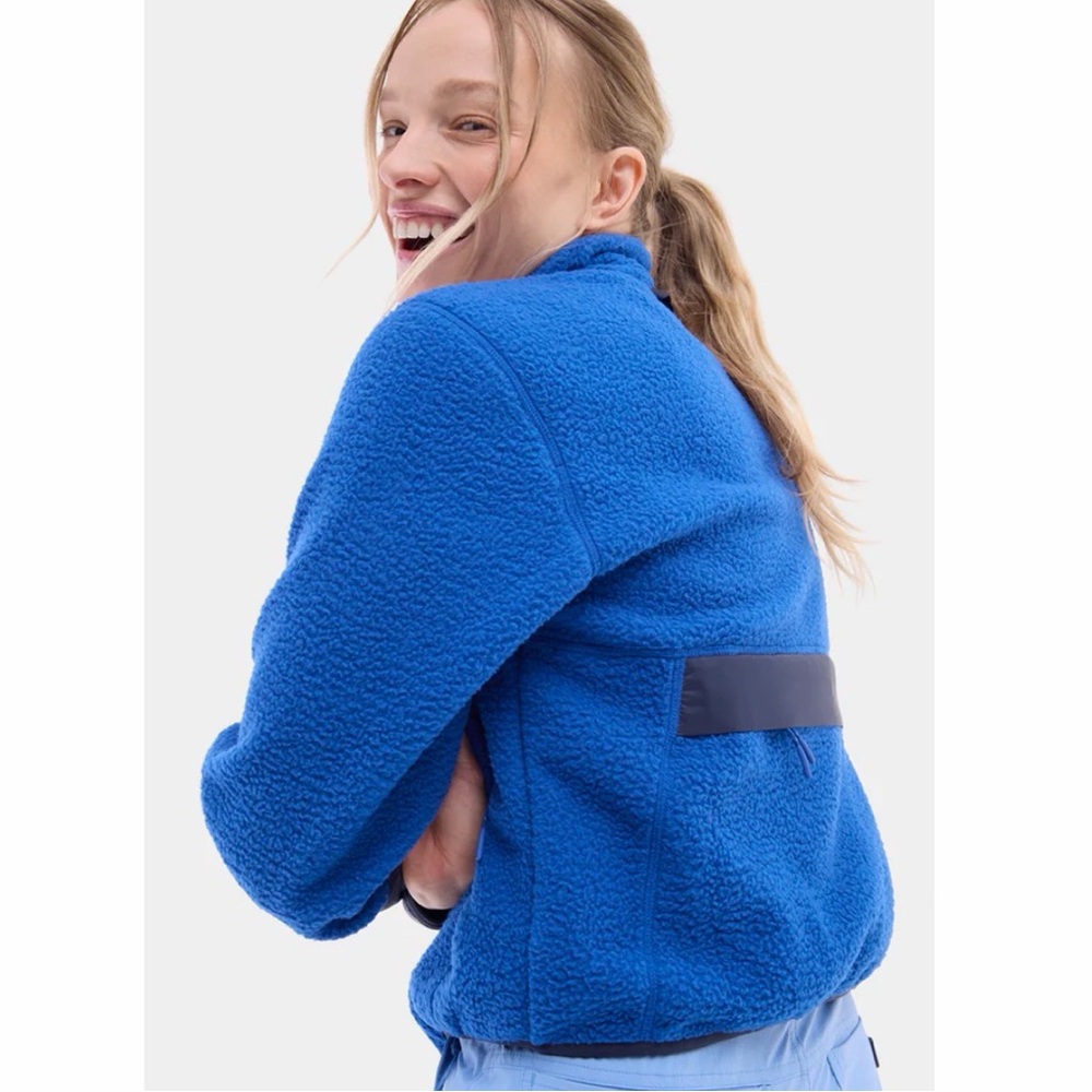 Halfdays Chapelle Fleece Jacket size S in color Cobalt - Picture 2 of 6